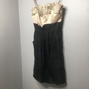 BCBG Black & Cream Cocktail dress.